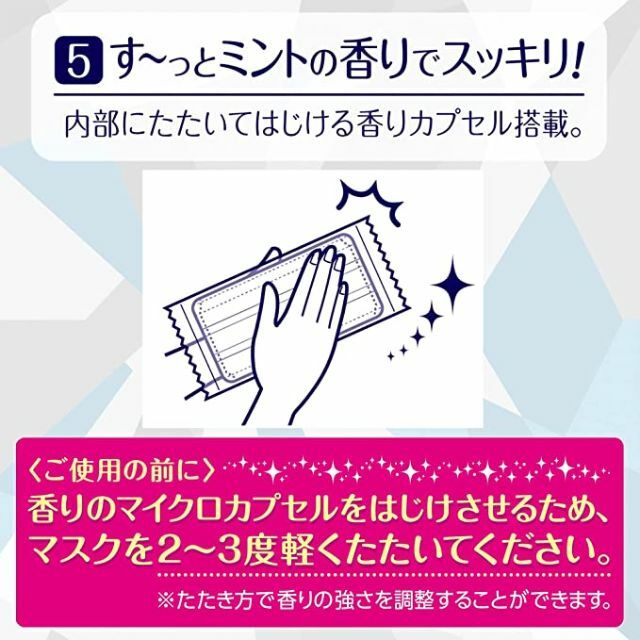 Unicharm(ユニチャーム)のレオ様専用【超快適マスク】涼感マイナス２℃用 ふつう 72枚（6枚入×12袋） インテリア/住まい/日用品の日用品/生活雑貨/旅行(日用品/生活雑貨)の商品写真