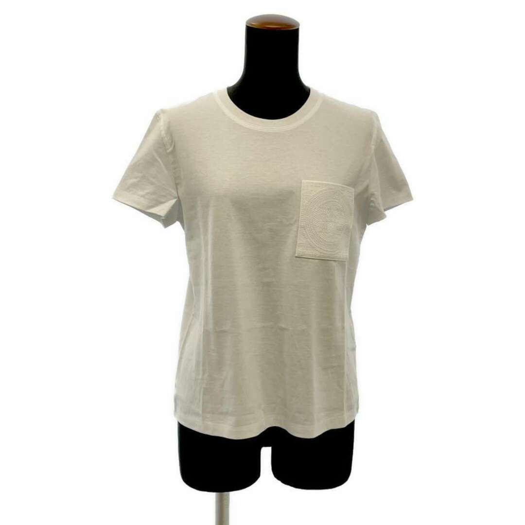 Hermes - エルメス Tシャツ 刺繍入りポケット コットン レディース Hermes - エルメス Tシャツ 刺繍入りポケット コットン レディース