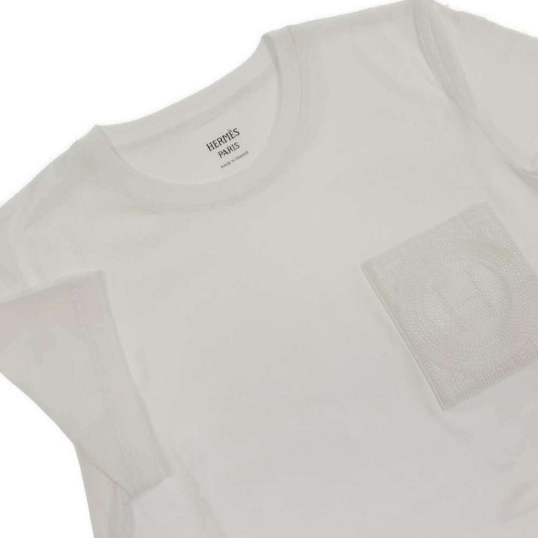Hermes - エルメス Tシャツ 刺繍入りポケット コットン レディース Hermes - エルメス Tシャツ 刺繍入りポケット コットン レディース