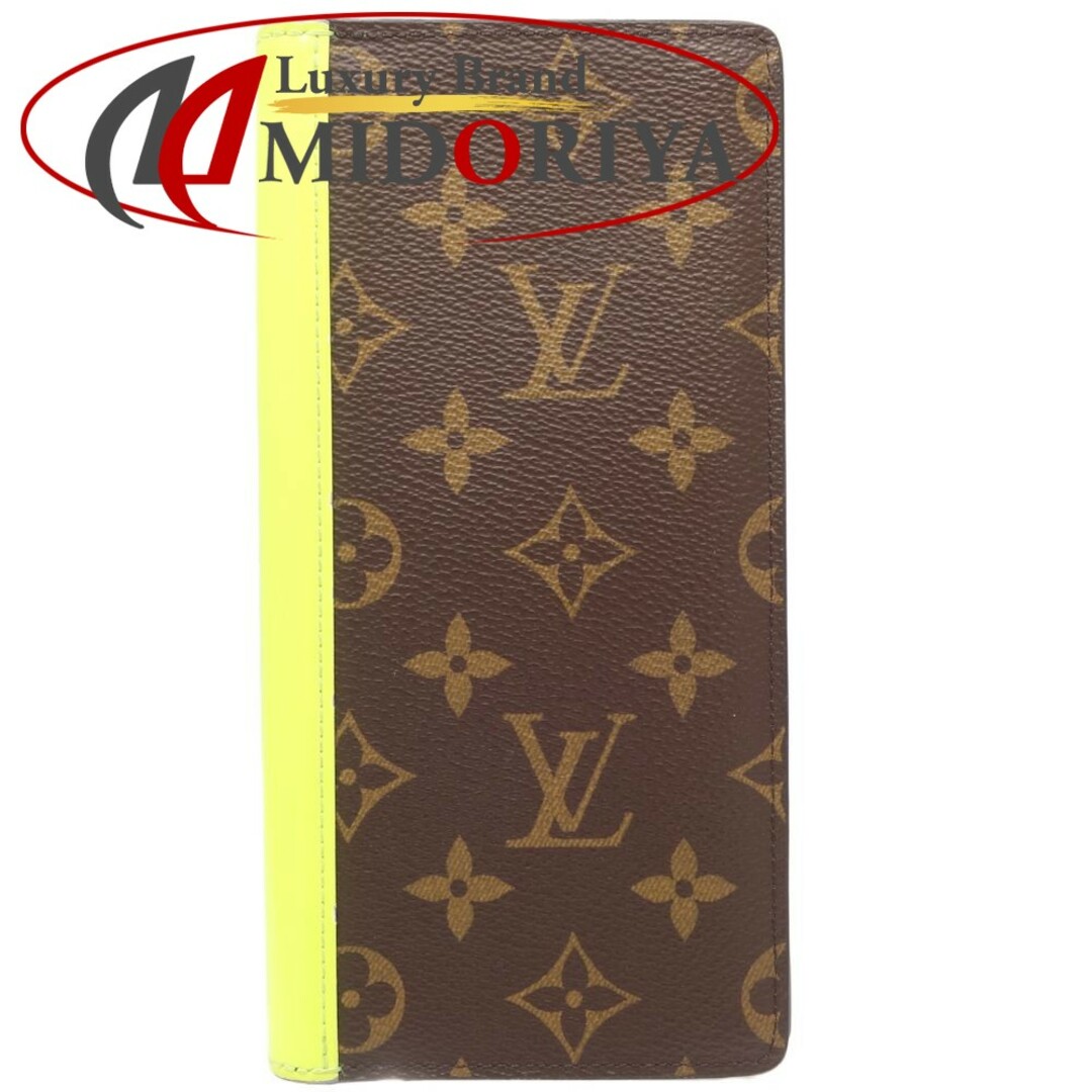 ルイ・ヴィトン LOUIS VUITTON ポルトフォイユ ブラザ M80790 長財布 マカサー ネオンイエロー / 083528