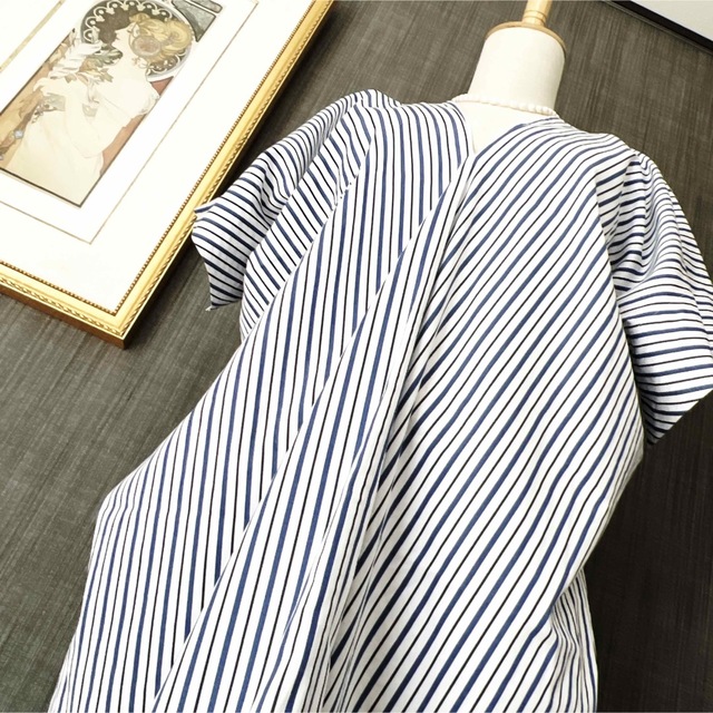 美品 2020 サルバトーレフェラガモ ワンピース ストライプ コットン-