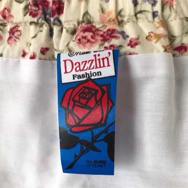 dazzlin(ダズリン)の【未使用】dazzlin ティアード ミニスカート レース 花柄 ゴムスカート レディースのスカート(ミニスカート)の商品写真