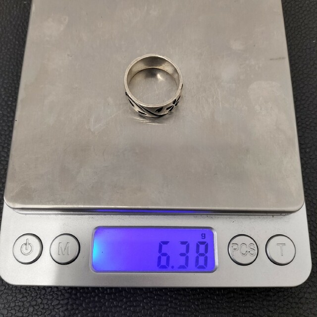 (E5-133-①)銀 SV925 リング 指輪 桜柄 メンズのアクセサリー(リング(指輪))の商品写真