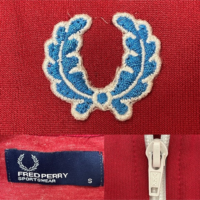 FRED PERRY(フレッドペリー)のFred Perry トラックジャケット 刺繍月桂樹 ビンテージ レッド メンズのトップス(ジャージ)の商品写真