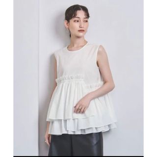 ユナイテッドアローズ(UNITED ARROWS)のティアード ギャザー ノースリーブ ブラウス (シャツ/ブラウス(半袖/袖なし))