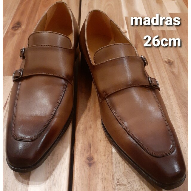 マドラス ダブルモンクストラップ Uチップ ゴアテックス 26cm-
