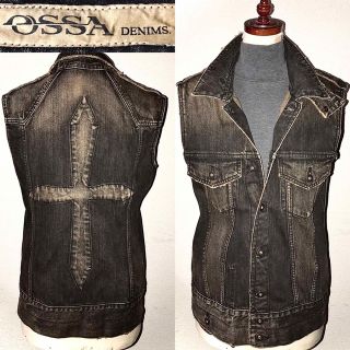 オッサモンド(OSSA MONDO)のOSSA DENIMS送料込オッサ定価3〜4万程デニムジャケット日本製ライダース(Gジャン/デニムジャケット)