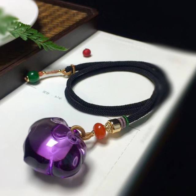 天然】アメジスト ネックレス 32*26*19mm-