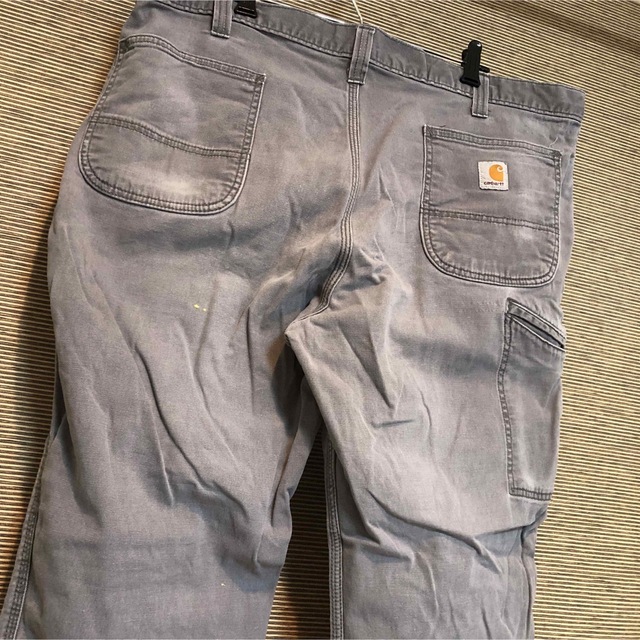 カーハート】ワークパンツ42ペインターグレー エンブレムタグ ワンポイント47