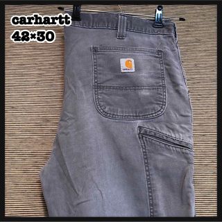 カーハート(carhartt)のカーハート】ワークパンツ42ペインター　グレー　エンブレムタグ　ワンポイント47(ペインターパンツ)