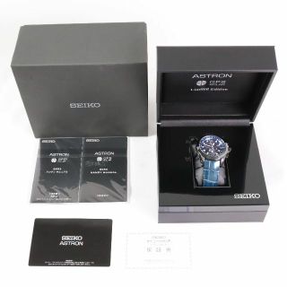 セイコー(SEIKO)の美品　セイコーアストロン SBXB081　紺色 500本限定 (レザーベルト)