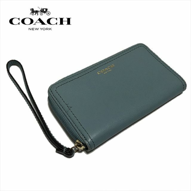 COACH(コーチ)のCOACH コーチ ミニポーチ レディース ライトブルー レディースのファッション小物(ポーチ)の商品写真