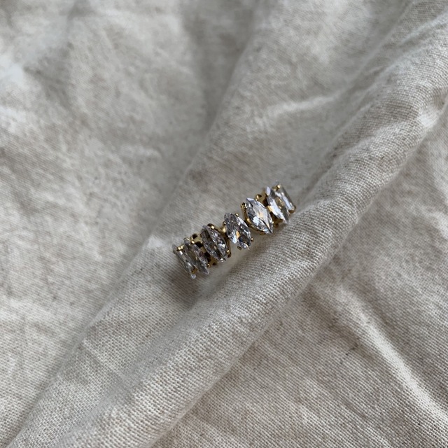【14号】stainless ジルコニア　リング　ステンレス　大ぶり　指輪 レディースのアクセサリー(リング(指輪))の商品写真