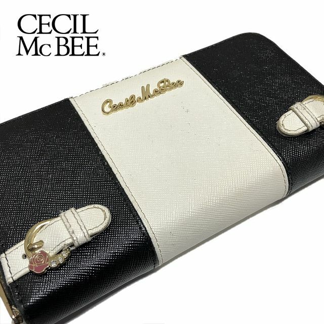 CECIL McBEE(セシルマクビー)のCECIL McBEE セシルマクビー 長財布 ブラック/ホワイト レディース レディースのファッション小物(財布)の商品写真