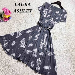 大きいサイズ ✨ ローラアシュレイ ストレッチワンピース グリーン 花