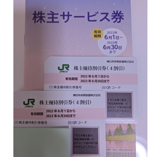 JR東日本 株主優待 割引券　２枚セット