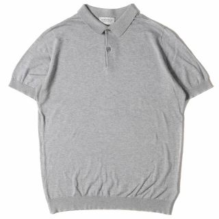 ジョンスメドレー(JOHN SMEDLEY)のJOHN SMEDLEY ジョンスメドレー ポロシャツ サイズ:S シーアイランド ハイゲージ コットン ニット 半袖ポロシャツ グレー イギリス製 ブランド シンプル トップス 【メンズ】【中古】(ポロシャツ)