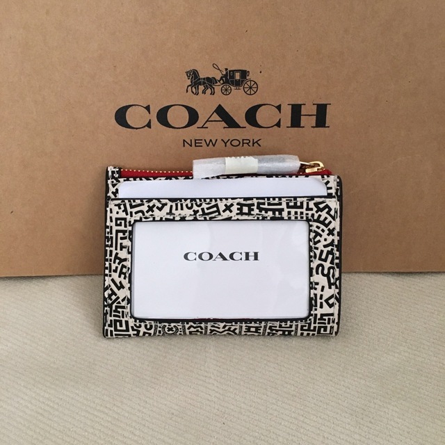 COACH - 新品☆COACH コーチ ミッキー コラボ レザー コイン パス ID