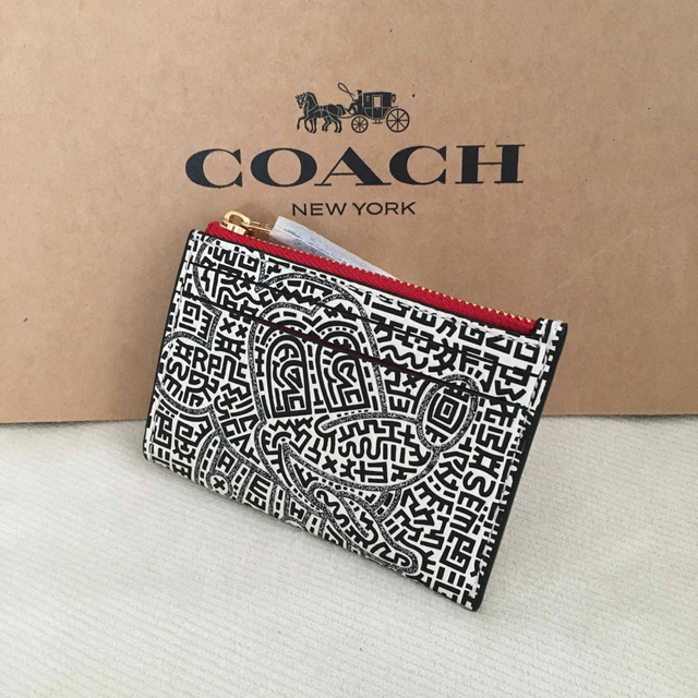 COACH - 新品☆COACH コーチ ミッキー コラボ レザー コイン パス ID