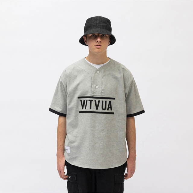 W)taps - WTAPS 23SS LEAGUE SS グレー XL ベースボール シャツの通販