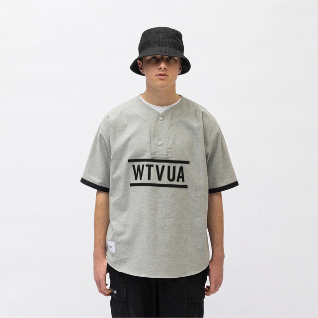 W)taps(ダブルタップス)のWTAPS 23SS LEAGUE SS グレー XL ベースボール シャツ メンズのトップス(シャツ)の商品写真