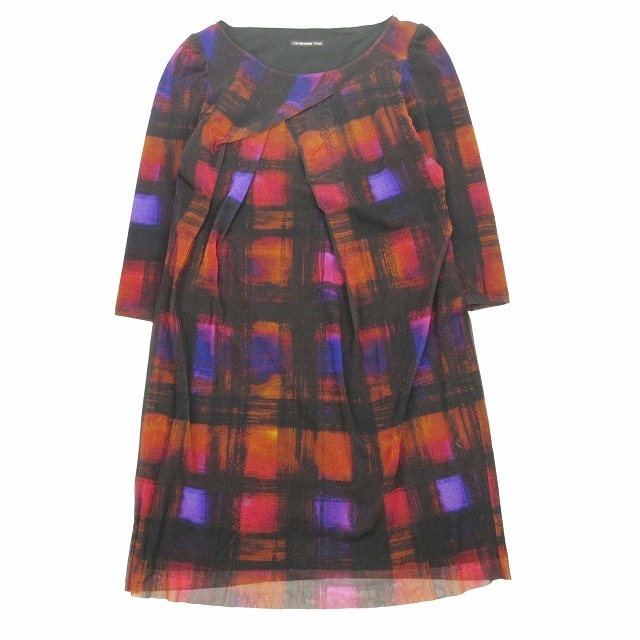 ひざ丈ワンピース 極美品 11AW ヴィヴィアンタム パワーネット