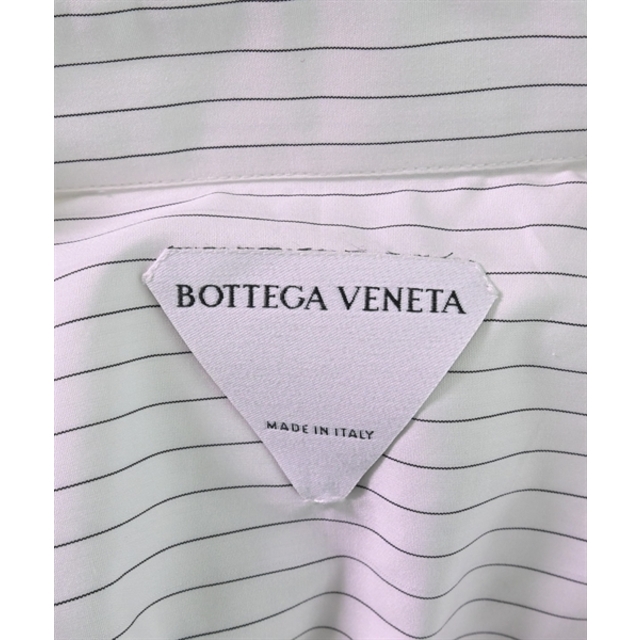 BOTTEGA VENETA ドレスシャツ 39(M位) 白x黒(ストライプ)