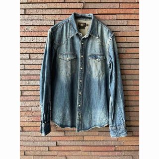 RRL ウエスタンデニムバッファローシャツ　XXL