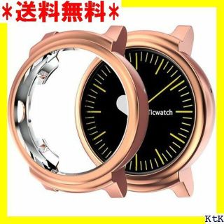 II 対応Ticwatch Eアクセサリーケース、TPUメ ーズゴールド 408(モバイルケース/カバー)