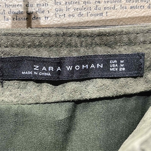 ZARA(ザラ)のZARA WOMAN ザラウーマン レザーミニスカート size M 豚革 レディースのスカート(ミニスカート)の商品写真