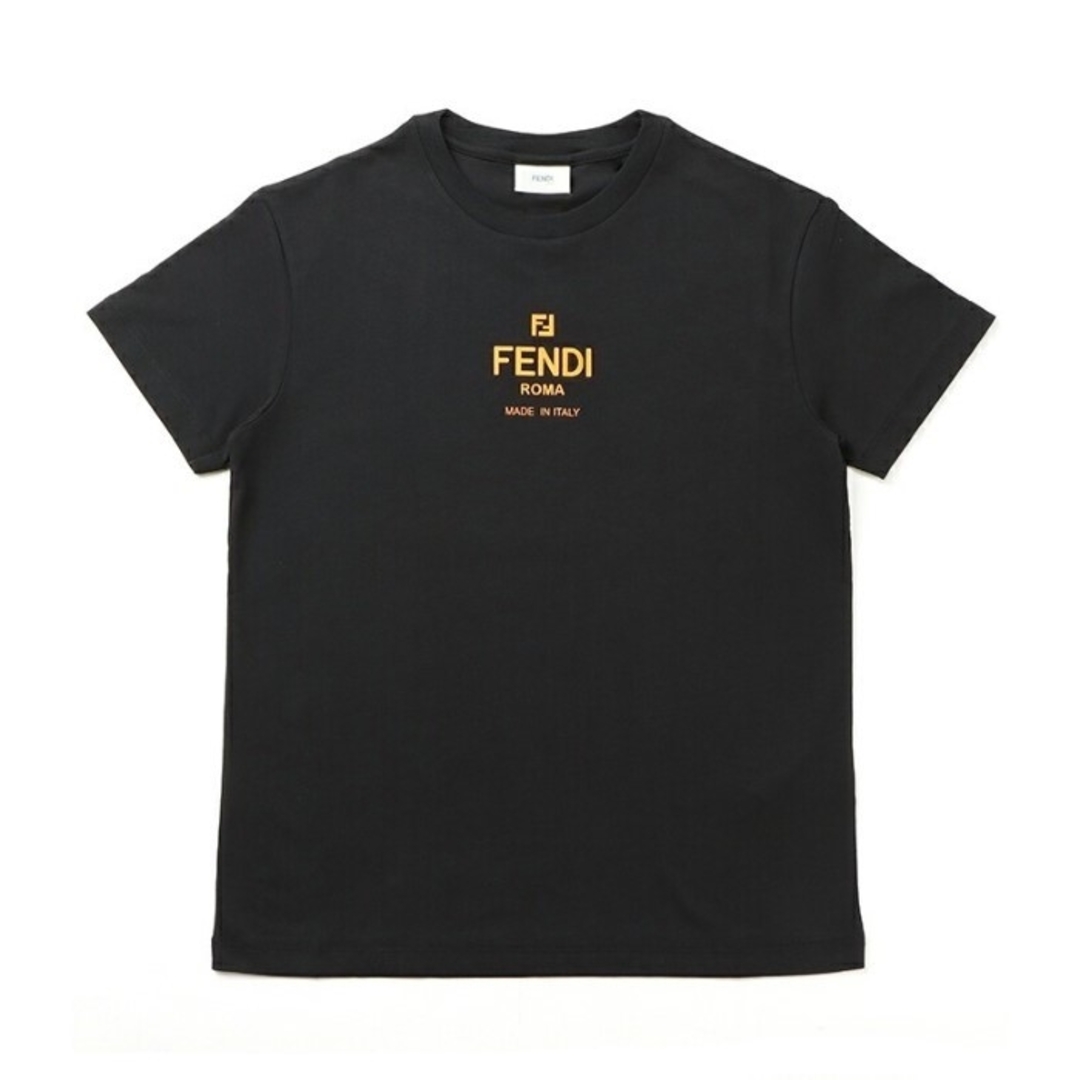 フェンディ FENDI 【大人もOK】キッズ Tシャツ FENDI ROMA ロゴプリント クルーネック 半袖シャツ JUI142 7AJ F0GME表記サイズ
