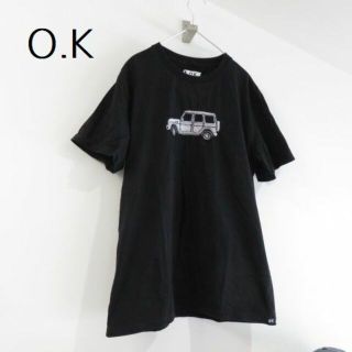 オーケー(O.K.)のO.K オーケー　手刺繍　Tシャツ　ランクル　車　XL(Tシャツ/カットソー(半袖/袖なし))