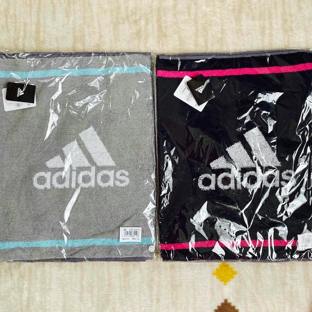 adidas(アディダス)のたえ様専用【未開封】アディダス スポーツタオル ライトグレー&ネイビー ペア スポーツ/アウトドアのスポーツ/アウトドア その他(その他)の商品写真