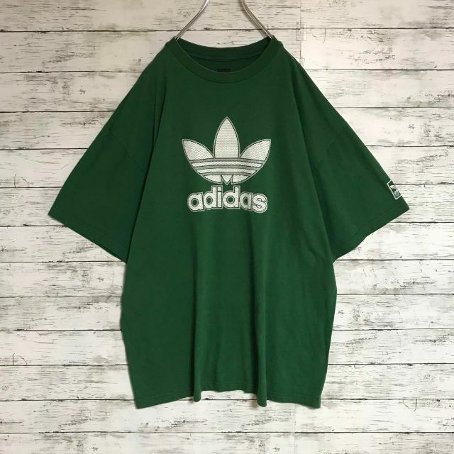 adidas(アディダス)の【メキシコ製】アディダス　センターデカロゴTシャツ　入手困難　90s　Ｈ374 メンズのトップス(Tシャツ/カットソー(半袖/袖なし))の商品写真