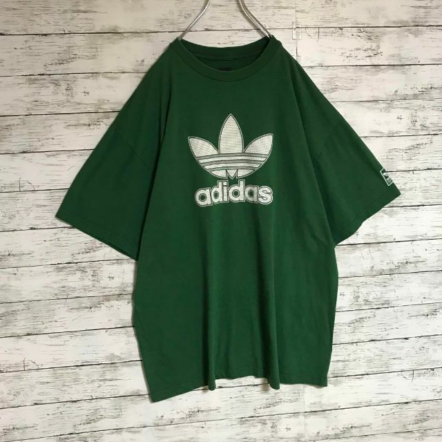 adidas(アディダス)の【メキシコ製】アディダス　センターデカロゴTシャツ　入手困難　90s　Ｈ374 メンズのトップス(Tシャツ/カットソー(半袖/袖なし))の商品写真