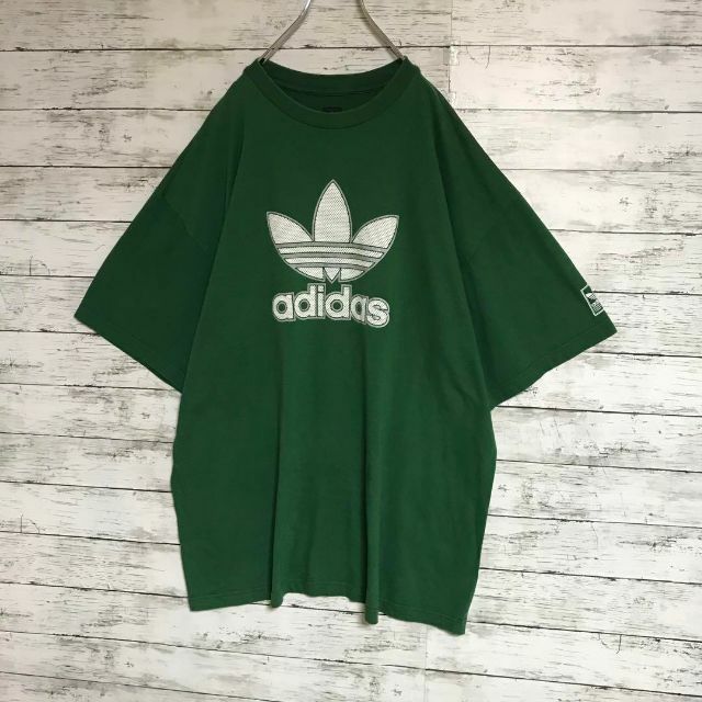 adidas(アディダス)の【メキシコ製】アディダス　センターデカロゴTシャツ　入手困難　90s　Ｈ374 メンズのトップス(Tシャツ/カットソー(半袖/袖なし))の商品写真