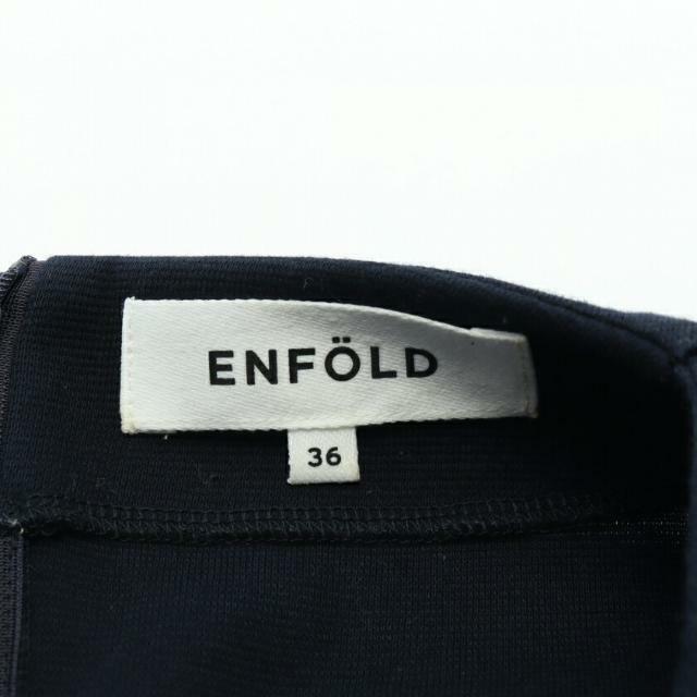 ENFOLD(エンフォルド)の アシンメトリー カットソー ネイビー レディースのトップス(カットソー(長袖/七分))の商品写真