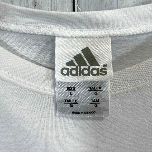 adidas(アディダス)のヴィンテージ古着レディースADIDASアディダス　長袖プリントTシャツ　サイズL レディースのトップス(Tシャツ(長袖/七分))の商品写真