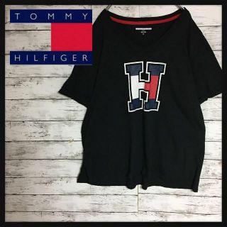 トミーヒルフィガー(TOMMY HILFIGER)の【人気デザイン】トミーヒルフィガー　半袖プリントVネックTシャツ　F279(Tシャツ/カットソー(半袖/袖なし))