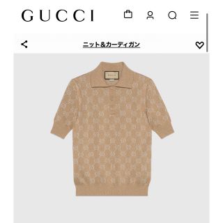 グッチ(Gucci)の専用ラメ GGジャカード ニット ポロシャツ(ニット/セーター)