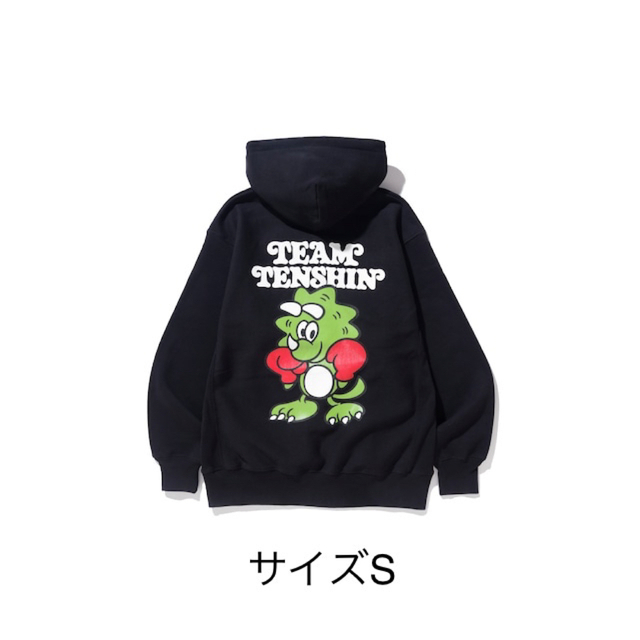 Black素材TEAM TENSHIN × VERDY ケラップ HOODIE size:S