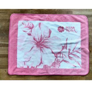 パステルオリーブ アルバローザ ハイビスカス柄 バスマット ALBA ROSA