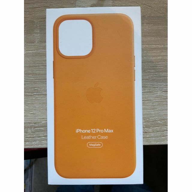 アップル純正 iPhone12ProMax レザーケース 橙 MHKH3FE/A