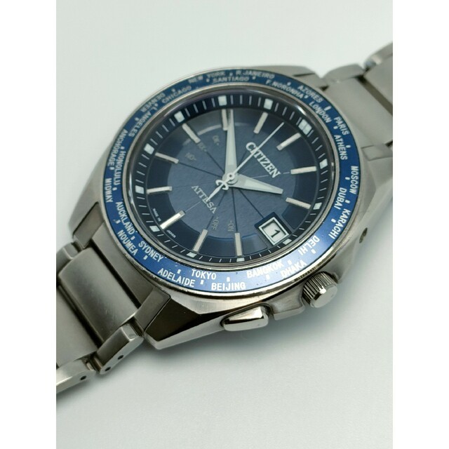 高評価】 CITIZEN - 人気モデル シチズン アテッサ 電波ソーラー 軽量