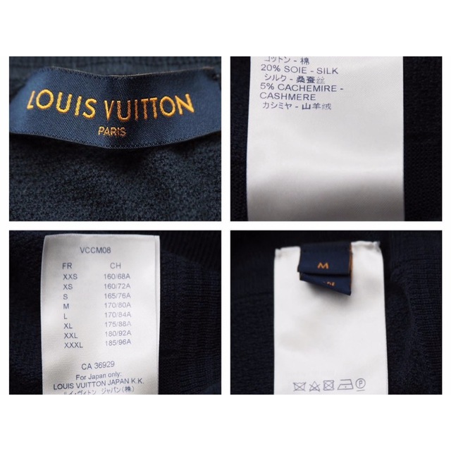 LOUIS VUITTON(ルイヴィトン)のLouis Vuitton ルイヴィトン 長袖セーター コットン シルク カシミヤ ネイビー 18SSサイズM 中古 41157 レディースのトップス(ニット/セーター)の商品写真