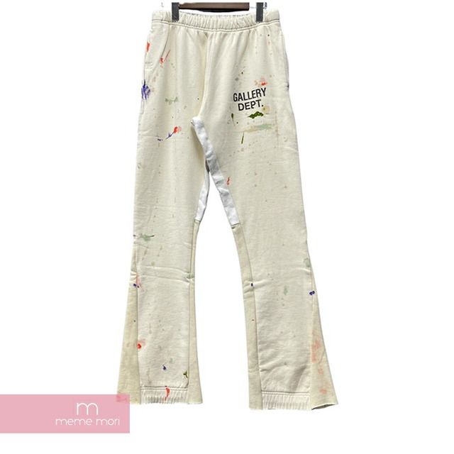 GALLERY DEPT. 2023SS GD Painted Flare Sweatpant ギャラリーデプト  GDペインテッドフレアスウェットパンツ ペンキ・ヴィンテージ加工 ロゴプリント カットオフ クリーム サイズM【230528】【新古品】【me04】  | フリマアプリ ラクマ