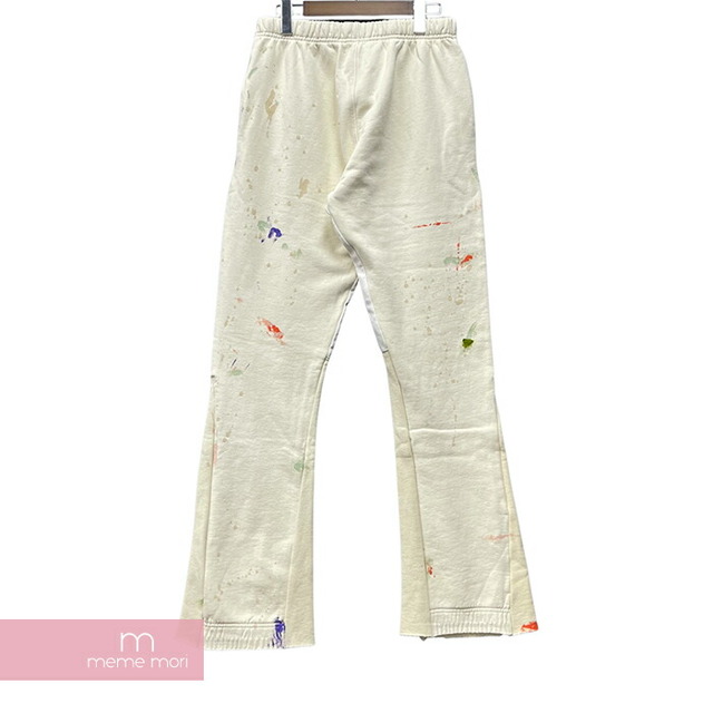 GALLERY DEPT. 2023SS GD Painted Flare Sweatpant ギャラリーデプト  GDペインテッドフレアスウェットパンツ ペンキ・ヴィンテージ加工 ロゴプリント カットオフ クリーム サイズM【230528】【新古品】【me04】