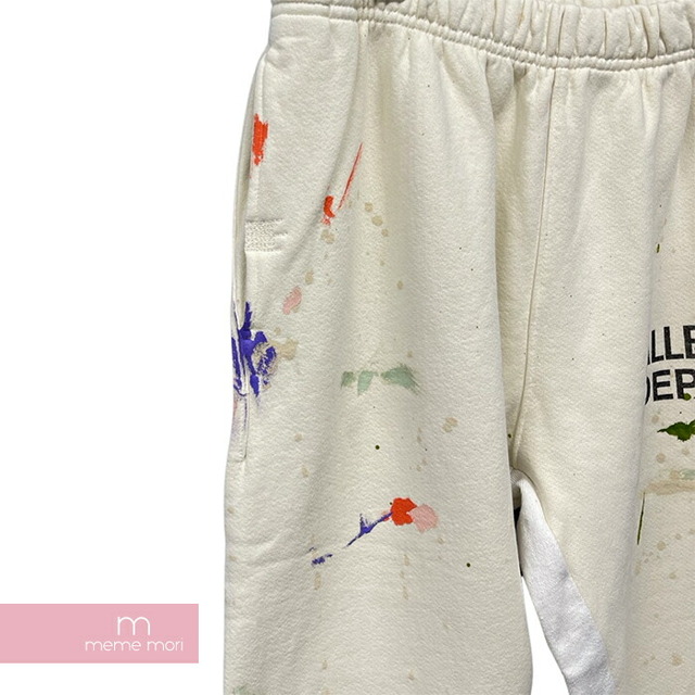 GALLERY DEPT. 2023SS GD Painted Flare Sweatpant ギャラリーデプト  GDペインテッドフレアスウェットパンツ ペンキ・ヴィンテージ加工 ロゴプリント カットオフ クリーム サイズM【230528】【新古品】【me04】