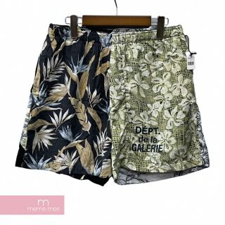 GALLERY DEPT. Zuma Vacation Short ギャラリーデプト ズマバケーションショーツ ショートパンツ ハーフパンツ ロゴプリント フローラル柄 フラワー 切替 再構築 リメイク マルチカラー サイズXL【230528】【新古品】【me04】(スラックス/スーツパンツ)