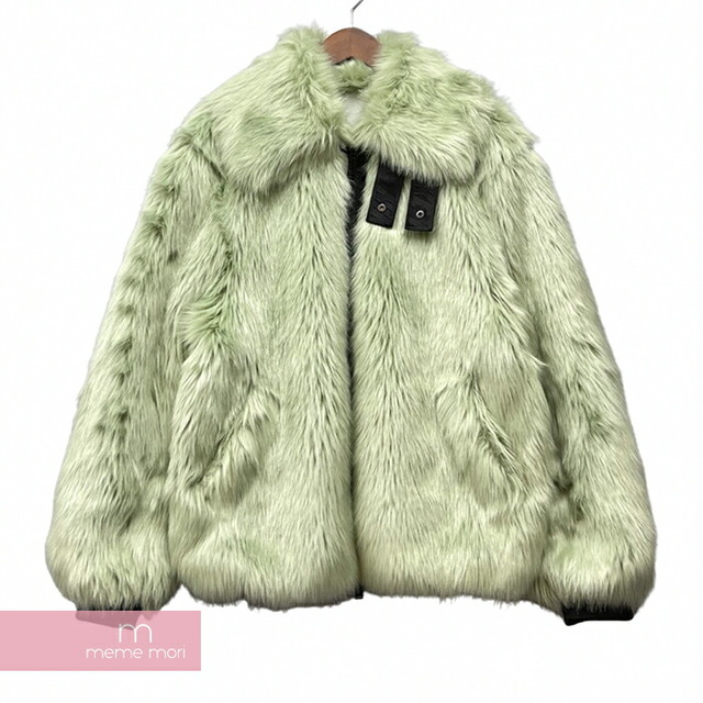 NIKE(ナイキ)のAMBUSH×NIKE 2018AW Reversible Faux Fur Coat Jade Horizon AQ9225-390 アンブッシュ×ナイキ リバーシブルフェイクファーコート ジェイドホライズン ジップブルゾン ロゴ エメラルドグリーン サイズS【230527】【中古-A】【me04】 メンズのジャケット/アウター(その他)の商品写真